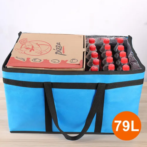 Miniatura 94 de Bodaon Paquete de 10 bolsas aisladas para entrega de alimentos para comidas calientes y frías, bolsas térmicas y enfriadoras, bolsa aislante de Negro