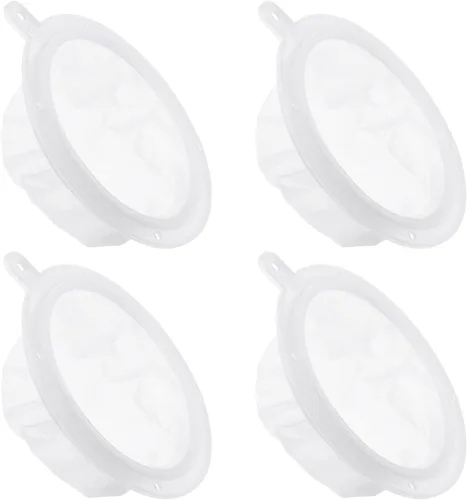 PATIKIL Filtro de alimentos de 5.4 pulgadas de diámetro exterior, paquete de 4 filtros de malla de 100 filtros de malla fina para jugo, café,