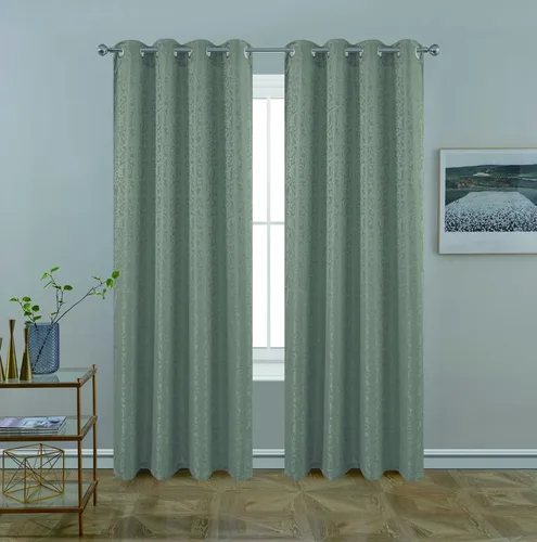 Miniatura 7 de Generic BT261 Kaitlyn - Cortina de jacquard (83.9 in), color amarillo