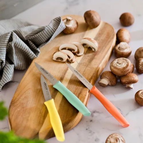 Miniatura 5 de Arcos Juego de Cuchillos de Pelar de 3 Piezas de 4 Pulgadas de Acero Inoxidable. Cuchillos de Cocina Coloridos para Pelar Frutas y Verduras. Mango