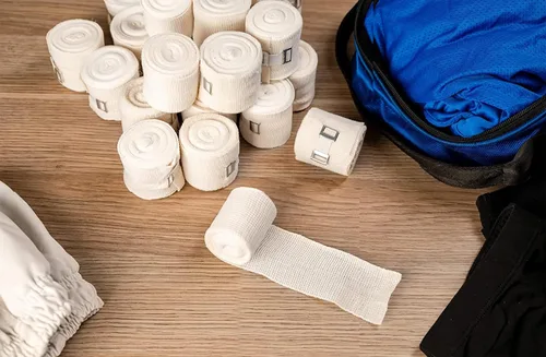 Miniatura 4 de Paquete de 24 vendajes deportivos tradicionales de gasa deportiva para caja, juego de gasa deportiva para vendas de mano utilizados en guantes