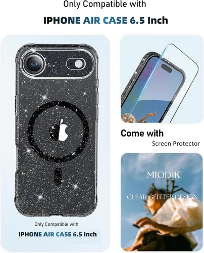 Miniatura 2 de MIODIK Compatible con Funda para iPhone Air, [Compatible con Magsafe] con Protector de Pantalla y Protección de Cámara Mejorada, Funda Protectora