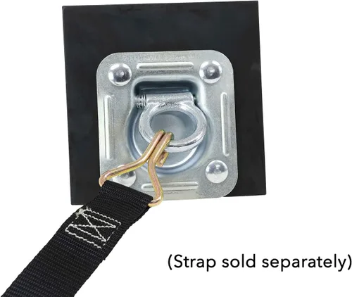 Miniatura 8 de Mytee Products Placa empotrable con anillo en D de 4 unidades, capacidad de 6000 libras, amarre para remolques cerrados, camionetas
