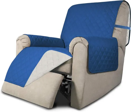 Miniatura 191 de Easy-Going - Funda para sofá, futón y sillón sin reposabrazos, reversible, resistente al agua, para mascotas y niños (azul oscuro/azul claro)