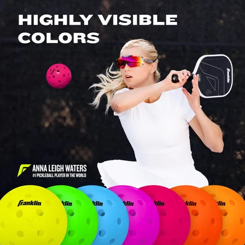 Miniatura 5 de Franklin Sports X-40 pelotas de Pickleball al aire libre - Bola oficial del Pickleball de EE. UU., APP Tour + US Open - Tamaño reglamentario Rosa