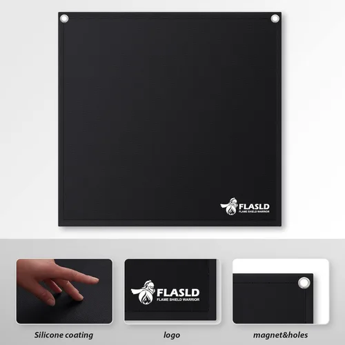 Miniatura 7 de FLASLD Protector de llama magnético para soldar y soldar con autógena, escudo térmico de alta temperatura de 18 x 18 pulgadas, alfombrilla
