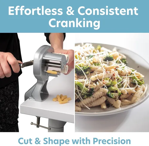 Miniatura 4 de Máquina para hacer cavatelli con rodillos fáciles de limpiar - Hace auténticos gnocchi, conchas de pasta y más - Recetas incluidas, el set
