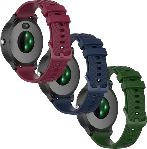 Miniatura 6 de Bandas para Garmin Vivoactive 3, banda de silicona de 0.787 pulgadas para Forerunner 645/245 Music/Venu Sq 2/Venu 2 Plus, para Galaxy Watch 3 1.614