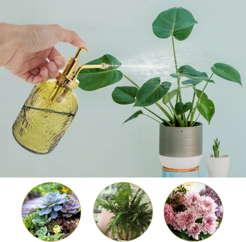 Miniatura 7 de YARNOW Botella rociadora de 12 onzas para plantas, rociador de jardín, rociador, regadera pequeña con boquilla ancha base antideslizante