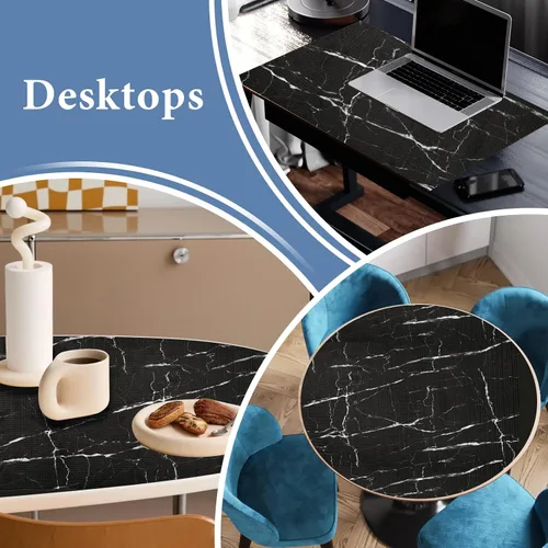 Miniatura 7 de Lámina para revestir estantes y cajones de cocina y baño, impermeable, antideslizante, sin adhesivo, fácil de limpiar, incluye cuchillo y cinta