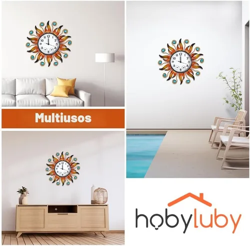Miniatura 8 de Reloj de Exterior con Termómetro e Higrómetro Combo, Reloj de Pared Exterior Silencioso Sin Tictac, Reloj de Cuarzo Impermeable para Patio, Sala