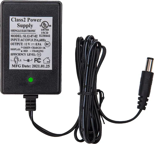 Cargador de batería con indicador Swith de 12 voltios para juguete de paseo, 12V0.9A para niños, adaptador de corriente de batería, orificio redondo