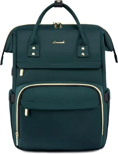 Miniatura 25 de LOVEVOOK Mochila para portátil de mujer, mochila de 15,6 pulgadas con cargador, mochila resistente al agua para profesores, mochila de trabajo