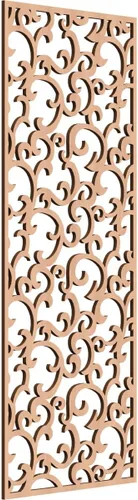 Miniatura 175 de Wheatland Paneles de pared decorativos de madera con calado, 9 3/8 pulgadas de ancho x 24 3/8 pulgadas de alto x 1/4 de alto, nogal