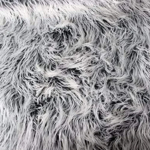 Tela mongol de piel sintética/falsa 58 pulgadas de ancho x 36 pulgadas de largo (gris escarcha)