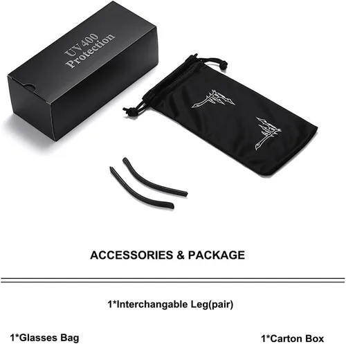 Miniatura 7 de ACEXPNM Gafas de sol de béisbol de dos tamaños UV400 para adultos, niños y jóvenes, hombres y mujeres, para deportes al aire libre