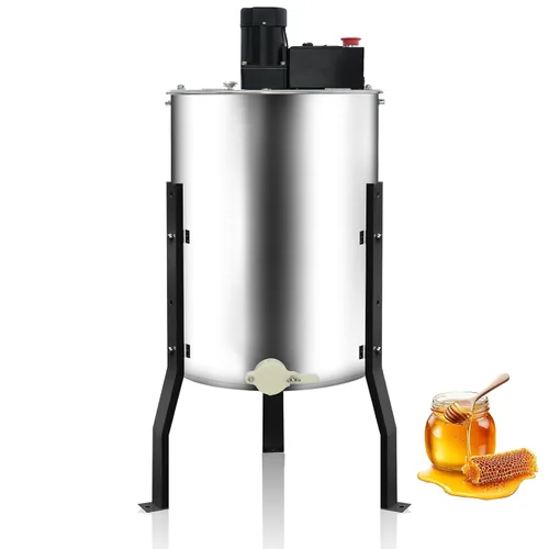 Miniatura 9 de Extractor manual de miel, 3 marcos con mango ergonómico, duradero y fácil de limpiar, equipo separador de miel de acero inoxidable de grado