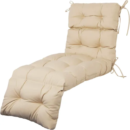 ARTPLAN Chasie Lounge - Cojín grueso con lazos, cojín de mimbre de repuesto para silla de Paito Fruniture, 72 x 22 x 4 pulgadas, para todo tipo de