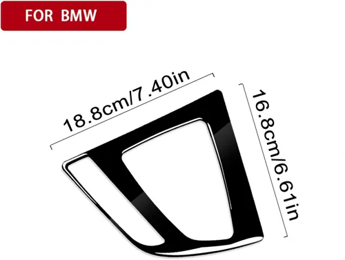 Miniatura 2 de Cubierta del panel de la palanca de cambios del interior del automóvil, accesorios adhesivos para BMW Serie 3 f30 3gt f34 2013-2017 (negro piano)