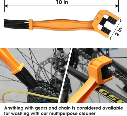 Miniatura 2 de Juego de herramientas de limpieza de bicicletas de 7 piezas, kit de cepillo limpio para bicicleta, adecuado para montaña, carretera, ciudad