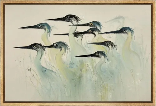 Miniatura 33 de SIGNFORD Lienzo enmarcado para pared, acuarela pastel, morado, luna, cielo, naturaleza, ilustraciones de área silvestre, arte moderno, vibrante