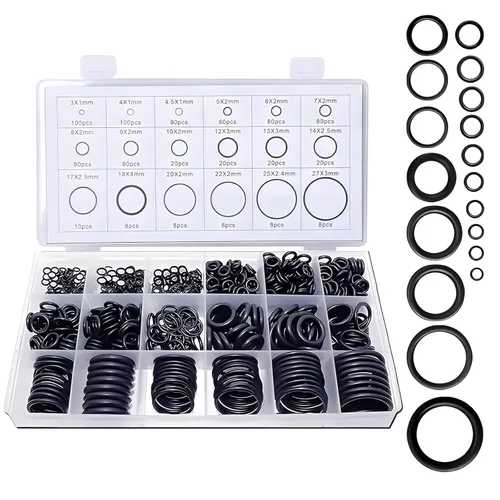 Miniatura 10 de Kit de 100 piezas de arandelas de sellado de metal con unión NBR, 6 variedades (M6, M8, M10, M12, M14, M16) para automoción, bombas, sistemas