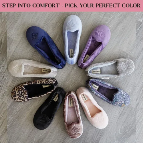 Miniatura 3 de Dearfoams Women's Cozy Memory Foam Indoor Rebecca Closed Back House Ballet Slipper with Wide Widths