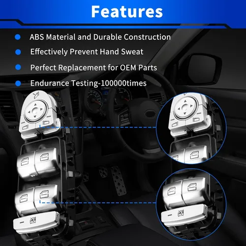 Miniatura 3 de Interruptor principal de ventana eléctrica para: Mercedes-Benz C300 C63s AMG 15-18 GLC300 C350e C63 AMG 16-18 C43 AMG GLC43 AMG 17-18, botón