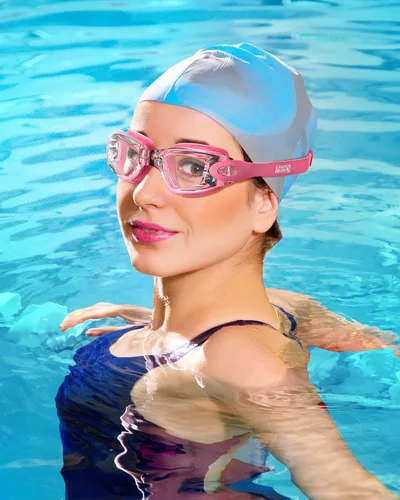Miniatura 7 de Aegend - Gafas de natación, paquete de 2 gafas de natación sin filtraciones, para adultos, hombres, mujeres y jóvenes Negro claro y rosa rojo claro