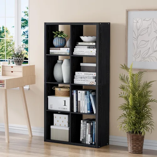 Miniatura 21 de VDNEND Organizador de Almacenamiento en Cubos Estantería, Estante Cúbico Decorativo de 11 pulgadas con Respaldo Abierto y Borde Engrosado, Marrón
