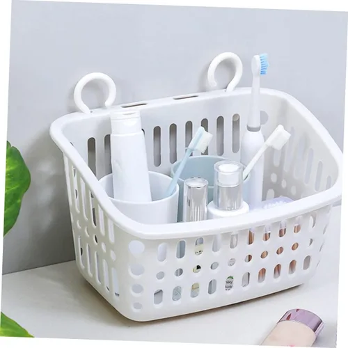 Miniatura 6 de STOBAZA Contenedor organizador de 2 piezas, estante colgante, maquinillas de afeitar, cesta de drenaje, organizador de ducha, champú para colgar