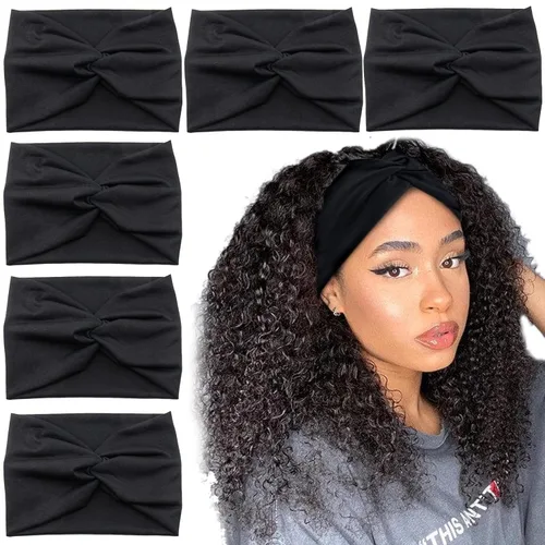 Miniatura 14 de Diademas anchas para mujeres y niñas, diadema bohemia con estampado floral, turbante nudo, diadema para entrenamiento, bandas para el cabello