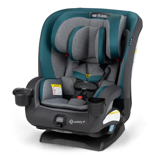 Safety 1st EverSlim - Asiento de automóvil convertible 4 en 1, clip de pecho SecureTech, ultra delgado, 4 modos de bebé a refuerzo, asiento de