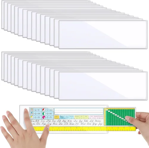 Miniatura 15 de Paquete de 30 bolsillos autoadhesivos para tarjetas de índice, con apertura superior, tarjetero ideal para organizar y proteger tus tarjetas