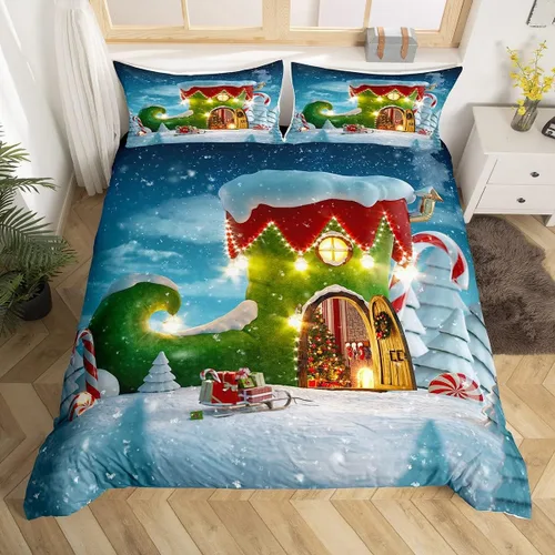 Miniatura 19 de Erosebridal Juego de ropa de cama de hurón para niños, funda de edredón de animales salvajes, bonita funda de edredón de vida silvestre para niños
