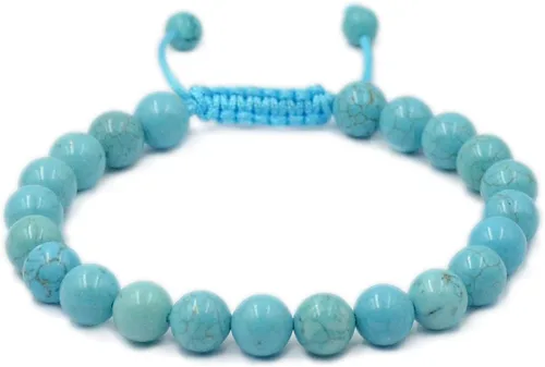 Miniatura 138 de AD Beads Pulseras de piedras preciosas unisex de 0.315 pulgadas (0.315 in), macramé curativo ajustable de 7 a 9 pulgadas Usa esta pulsera