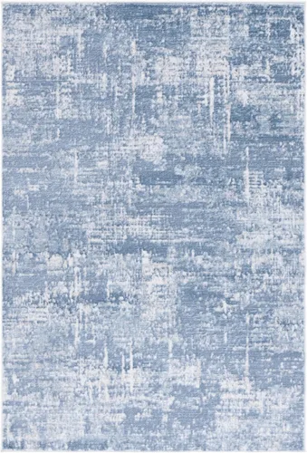 Miniatura 44 de SAFAVIEH Amelia Collection ALA700A - Alfombra decorativa de 2'2" x 4', diseño moderno abstracto, color marfil y azul, no desprende pelusa y de fácil