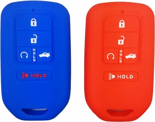 Miniatura 8 de 2 piezas Coolbestda - Estuche protector de silicona completa para llave de coche con control remoto de 5 botones para Honda Civic Accord Pilot CR-V