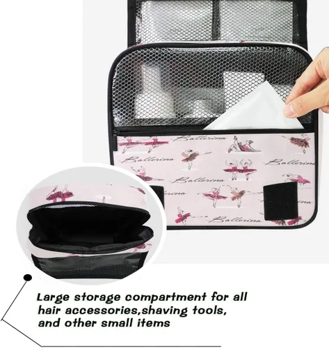 Miniatura 5 de AUUXVA Neceser de viaje, organizador de cosméticos, bolsa de maquillaje colgante para mujeres, hombres y niñas, Bailarina bailarina