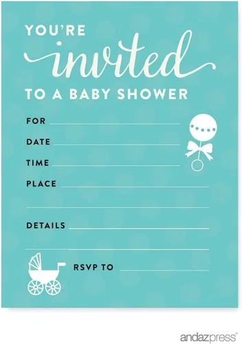 Miniatura 6 de Colección de Baby shower de Andaz Press Baby & Co., Banner Cards & Gifts, 1