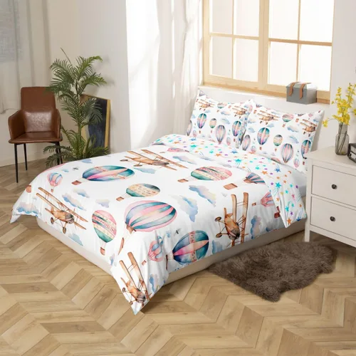 Miniatura 36 de Feelyou Juego de funda de edredón de tiburón, vida marina, tema oceánico, para niños, funda de edredón con estampado de tiburón 3D, funda de edredón