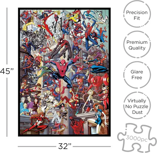 Miniatura 2 de AQUARIUS Marvel Spider-Man Heroes Puzzle (rompecabezas de 3000 piezas) – Mercancía y coleccionables con licencia oficial de Marvel Comics, sin