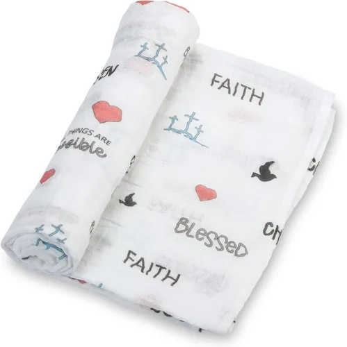 Miniatura 13 de LollyBanks Manta de bebé para niños y niñas, mantas de arrullo de muselina de algodón 100% para recién nacidos, 47 x 47 pulgadas, manta de recepción
