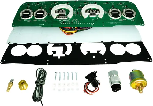 Miniatura 2 de Panel de medidor de repuesto digital LED compatible con camiones Chevy, actualización precisa y elegante del tablero (blanco)