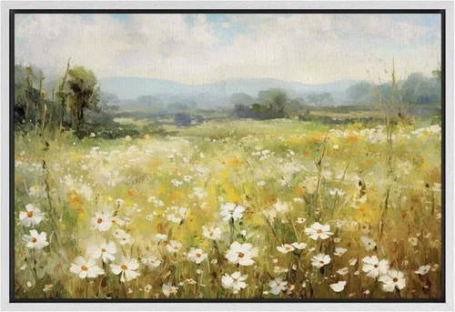 Miniatura 12 de SIGNFORD Lienzo impreso para pared, cielo nublado, bosque verde, prado, naturaleza, desierto, ilustraciones florales botánicas, arte moderno