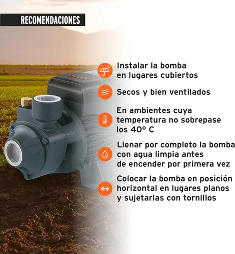 Miniatura 7 de Bomba periférica agua eléctrica 1HP
