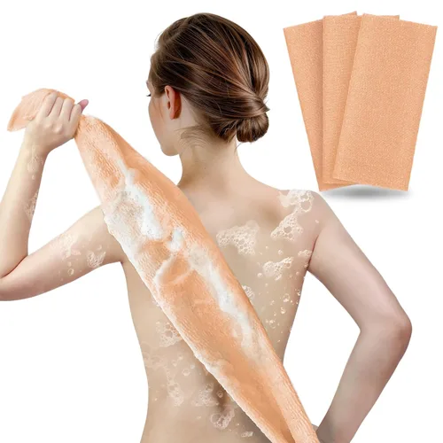 Miniatura 24 de ARCH&M Toalla corporal exfoliante (paquete de 3) para una piel brillante y suave como la seda, toalla de belleza japonesa para exfoliación profunda