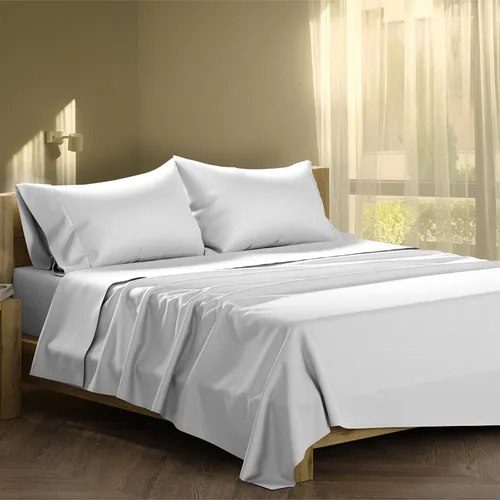Miniatura 9 de XOOX Linen Juego de Sábanas de Algodón 100% Twin - Sábanas de Algodón de 500 Thread Count Tamaño Twin, Extra Suaves, Tejido Satén, Sábanas