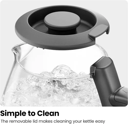 Miniatura 8 de Chefman Hervidor eléctrico con infusor de té, 1.7L 1500W, tapa extraíble para una fácil limpieza, protección contra hervir en seco, filtro de acero