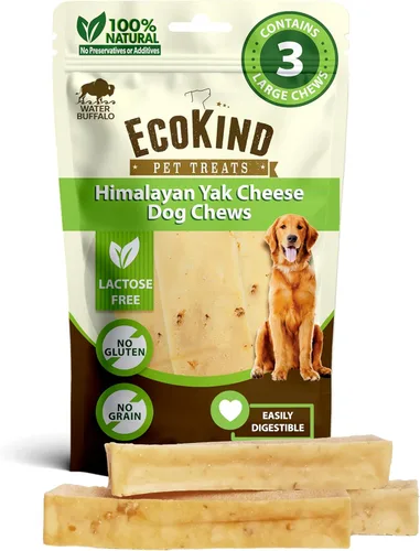 Miniatura 18 de EcoKind Premium Gold Yak Cheese - Masticables para perros del Himalaya, golosinas saludables para perros de todas las razas y tamaños, todo natural
